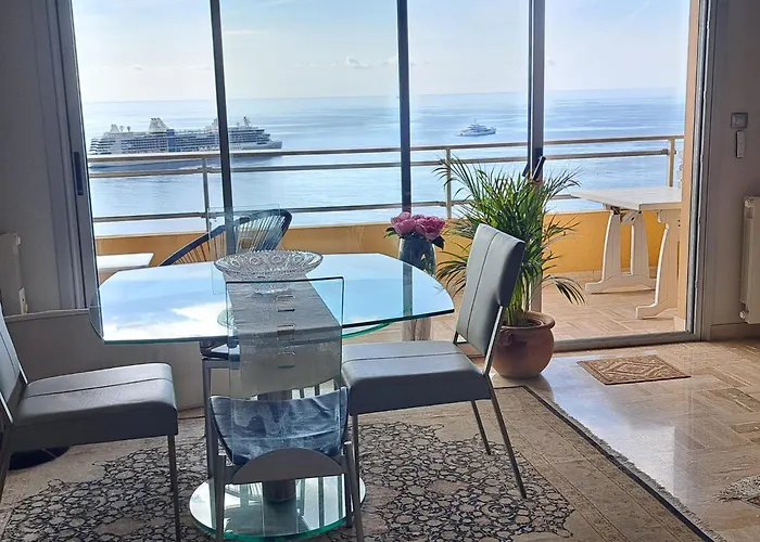 شقة Exceptionnel Sea View- Monaco - 2 Joined Toghether - 110 M2 روكوبرُن كاب مارتي